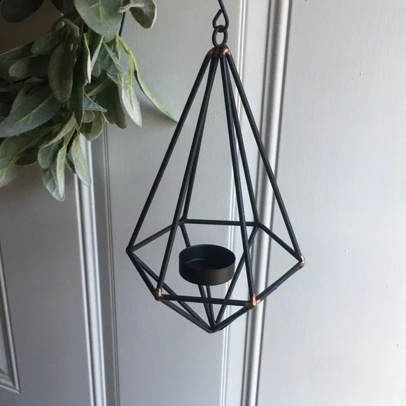 Prism Geo Votive Candle Pendant Holder Indoor out - Picture 9 of 10